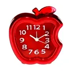 Apple Table Alarm Clock Jumping Movement Needle Display – Color: Red – Thumbnail 1
