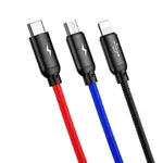Baseus CAMLT-BSY01 3.5A 3-in-1 Nylon Braided Charging Cable – Thumbnail 3