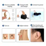Cofoe ZDB-100 Rechargeable BTE Adjustable Hearing Aid – Color: Brown – Thumbnail 4