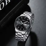 CRRJU 2193 High Qualityy Stainless Steel Sport and Casual Fashion Men's Watch – Dial Color: Black, Strap Color: Silver – Thumbnail 2