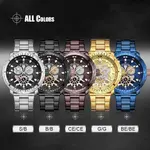 Naviforce NF9158 Luxury Stainless Steel Multifunctional Quartz Men's Watch – Dial Color: Black, Strap Color: Black – Thumbnail 4
