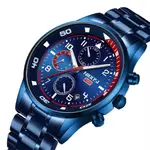  Nibosi 2386 Luxury Stainless Steel Waterproof Men's Watch – Dial Color: Blue, Strap Color: Blue – Thumbnail 2