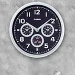CASIO IQ-90A-8DF Dual-Time Display Silver & Black Wall Clock – Thumbnail 2