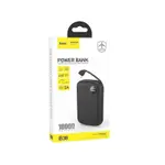 HOCO B38 10000mAh LED Digital Display Built-In Lighting Cable Power Bank – Color: Black – Thumbnail 3