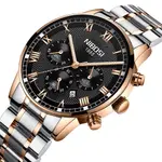 Nibosi 2339 Luxury Stainless Steel Casual Fashion Men's Watch – Dial Color: Black, Strap Color: Silver – Thumbnail 2