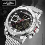 Naviforce NF9172 Stainless Steel Dual Movement Fashion and Casual Men's Watch – Dial Color: Black Gold, Strap Color: Gold  – Thumbnail 2