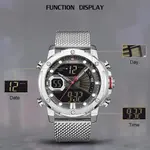 Naviforce NF9172 Stainless Steel Dual Movement Fashion and Casual Men's Watch – Dial Color: Black Gold, Strap Color: Gold  – Thumbnail 5
