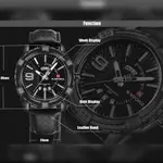 Naviforce NF9117L Comfortable Leather Strap Luxury Fashion and Sports Men's Watch – Dial Color: White, Strap Color: Black – Thumbnail 4