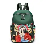 New Fashion Oxford Cloth Embroidery Print Women’s Backpack (Green) – Thumbnail 1