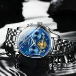 Nibosi 2507  Luxury Stainless Steel Waterproof Men's Watch – Dial Color: Blue, Strap Color: Silver – Thumbnail 3