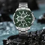 CRRJU 2305 High Quality Stainless Steel Multifunctional Classic Fashion Men's Watch – Dial Color: Green, Strap Color: Silver – Thumbnail 3