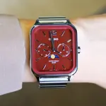 CASIO MTP-M305D-1AVDF Moon Chaser Silver Stainless Steel Chain Unisex Analog Watch – Dial Color: Red, Strap Color: Silver – Thumbnail 5