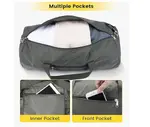 Vorspack 28 Inches Foldable & Lightweight Gym Bag for Men – Color: Gray – Thumbnail 2