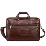 Water Resistant Casual Satchel Office Work Bag – Color: Brown – Thumbnail 2
