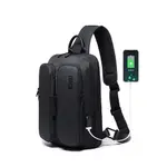 Bange BG-7079 Multi-compartment design Cross body Bag With USB Charging – Color: Black – Thumbnail 1