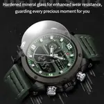 Naviforce NF9236 Military Style Comfortable Leather Strap Dual Movement Sports Men’s Watch – Dial Color: Green, Strap Color: Black – Thumbnail 5