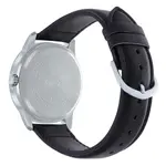 CASIO MTP-V004L-1BUDF Classic Leather Strap Stainless Steel Men's Analog Quartz Watch – Dial Color: Black, Strap Color: Black – Thumbnail 2