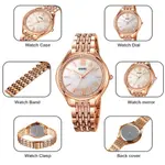 Skmei 1970 Analog Noble Quartz Stainless Steel Wristwatch – Dial Color: Brown, Strap Color:  Brown  – Thumbnail 4