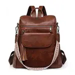 New Design Multi-Pocket PU Leather Women’s Backpack – Thumbnail 1