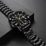 Nibosi 2502 Luxury Stainless Steel Strap With Luminous Men's Watch – Dial Color: Black, Strap Color: Black – Thumbnail 3