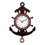 Sonam 6997 Long Lasting Battery Pendulum Wall Clock – Color: Brown – Thumbnail 1