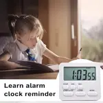 Kitchen Clock English 24-hour Electronic Timer LCD Digital Reminder Table Clock – Color: White – Thumbnail 4