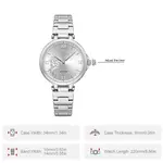 Naviforce NF5060 Luxury Stainless Steel Strap Elegant Fashion Women's Watch – Dial Color: Silver, Strap Color: Silver – Thumbnail 5
