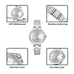 Naviforce NF5060 Luxury Stainless Steel Strap Elegant Fashion Women's Watch – Dial Color: Silver, Strap Color: Silver – Thumbnail 6