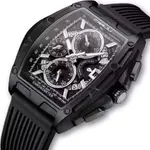 CRRJU 2317 Authentic Soft Silicone Strap Multifunctional Chronograph Sports Men's Watch – Dial Color: Black, Strap Color: Black – Thumbnail 2