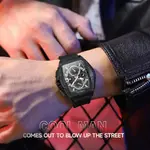 CRRJU 2317 Authentic Soft Silicone Strap Multifunctional Chronograph Sports Men's Watch – Dial Color: Black, Strap Color: Black – Thumbnail 4