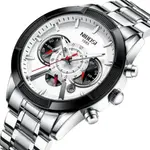 Nibosi 2379 Luxury Stainless Steel Chronograph Men's watch – Dial Color: White, Strap Color: White – Thumbnail 2