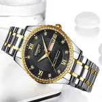 Nibosi 2315 High Quality Stainless Steel Waterproof Women's Watch – Dial Color: Black, Strap Color: Silver – Thumbnail 3