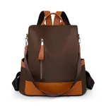 New Oxford Cloth Adequate Capacity Women’s Backpack (Brown) – Thumbnail 1