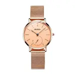 OLEVS 5190 Women Steel Mesh Quartz Luxury Popular Dress Lady Beautiful Watch – Dial Color: Brown, Strap Color:  Brown  – Thumbnail 1