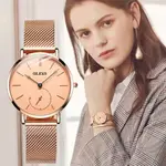 OLEVS 5190 Women Steel Mesh Quartz Luxury Popular Dress Lady Beautiful Watch – Dial Color: Brown, Strap Color:  Brown  – Thumbnail 2