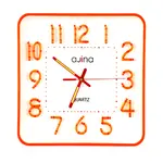 Ajina Maple Digit Square Soundless Movement Wall Clock – Color: Yellow – Thumbnail 1
