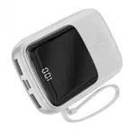 Baseus PPQD-B01 Q Pow 2-in-1 charging cable Digital Display Power Bank – Color: White – Thumbnail 3