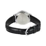 CASIO LTP-V004L-1AUDF Classic Leather Strap Stainless Steel Women's Analog Quartz Watch – Dial Color: Black, Strap Color: Black – Thumbnail 2