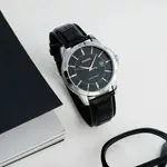 CASIO LTP-V004L-1AUDF Classic Leather Strap Stainless Steel Women's Analog Quartz Watch – Dial Color: Black, Strap Color: Black – Thumbnail 3