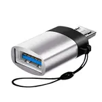 GEEOO GB6 Micro to USB High-Speed Data Transfer OTG Converter – Color: Gray – Thumbnail 2