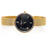 CURREN 9020 Mesh Stainless Steel Analog Watch For Women – Dial Color: Black, Strap Color: Gold  – Thumbnail 3