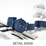 CRRJU 2163 Minimalist Stainless Steel Multifunctional Analog Quartz Men's Watch – Dial Color: Blue, Strap Color: Blue – Thumbnail 2