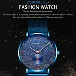 CRRJU 2163 Minimalist Stainless Steel Multifunctional Analog Quartz Men's Watch – Dial Color: Blue, Strap Color: Blue – Thumbnail 3