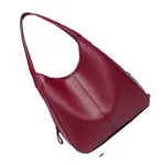 Trendy Solid Color PU Leather Crossbody Shoulder Bag – Color: Red – Thumbnail 3