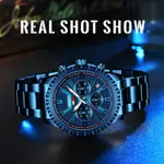 Nibosi 2505 High Quality Stainless Steel Fashionable Men's Watch – Dial Color: Blue, Strap Color: Blue – Thumbnail 3