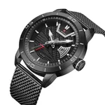 NAVIFORCE NF9155A Stainless Steel Date Function Luxury Men's Watch – Dial Color: Black, Strap Color: Black – Thumbnail 2