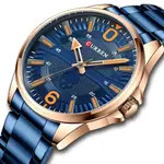 Curren 8389 High Quality Stainless Steel Quartz Analog Fashion Men's Watch – Dial Color: Blue, Strap Color: Blue – Thumbnail 3