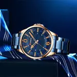 Curren 8389 High Quality Stainless Steel Quartz Analog Fashion Men's Watch – Dial Color: Blue, Strap Color: Blue – Thumbnail 5