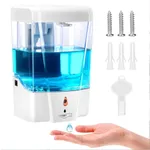Automatic Touchless Infrared Motion Sensor Hand Sanitizer Liquid Soap Dispenser 700 ml – Color: White – Thumbnail 1