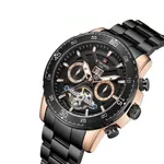 NAVIFORCE NF1001 Luxury Casual Mechanical Watch – Dial Color: Black, Strap Color: Black – Thumbnail 2